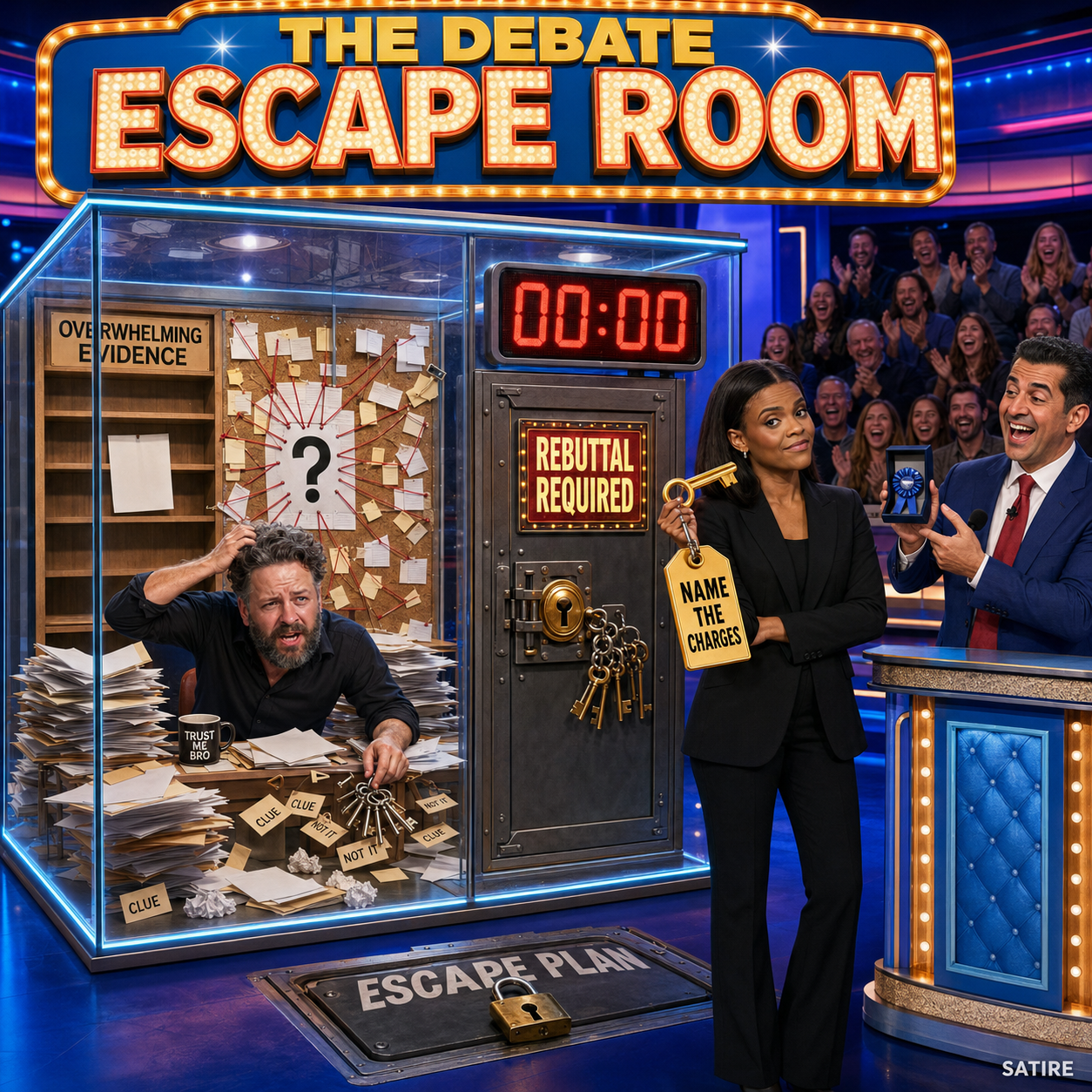 The Debate Escape Room: no exit until someone names the charges