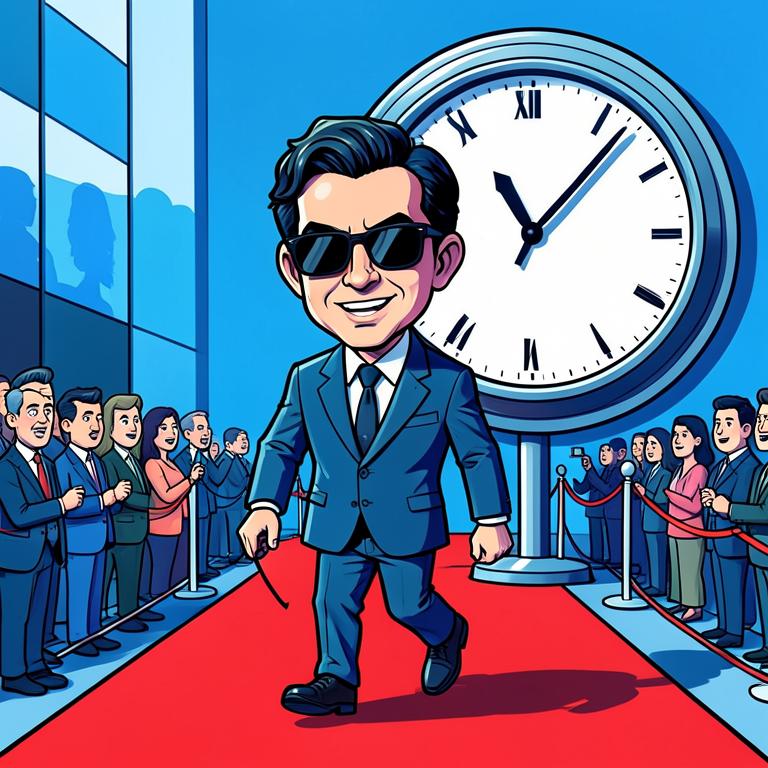 “I’m not late, the clock peaked early.”